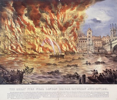 The Great Fire Near London Bridge, Saturday June 22nd 1861 by Read and Company